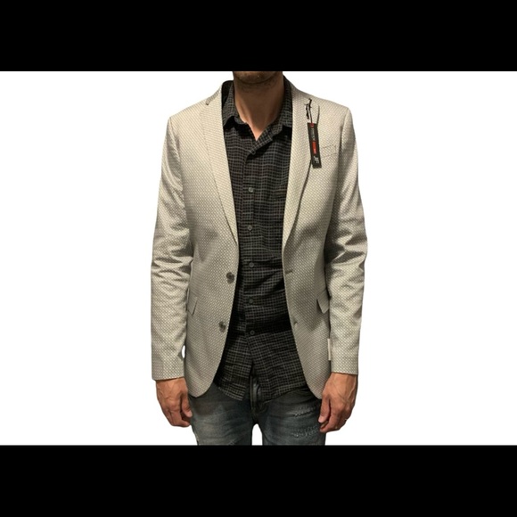 New JF J.Ferrar Mens Diamond Stretch Slim Fit Sport Coat - Picture 5 of 6